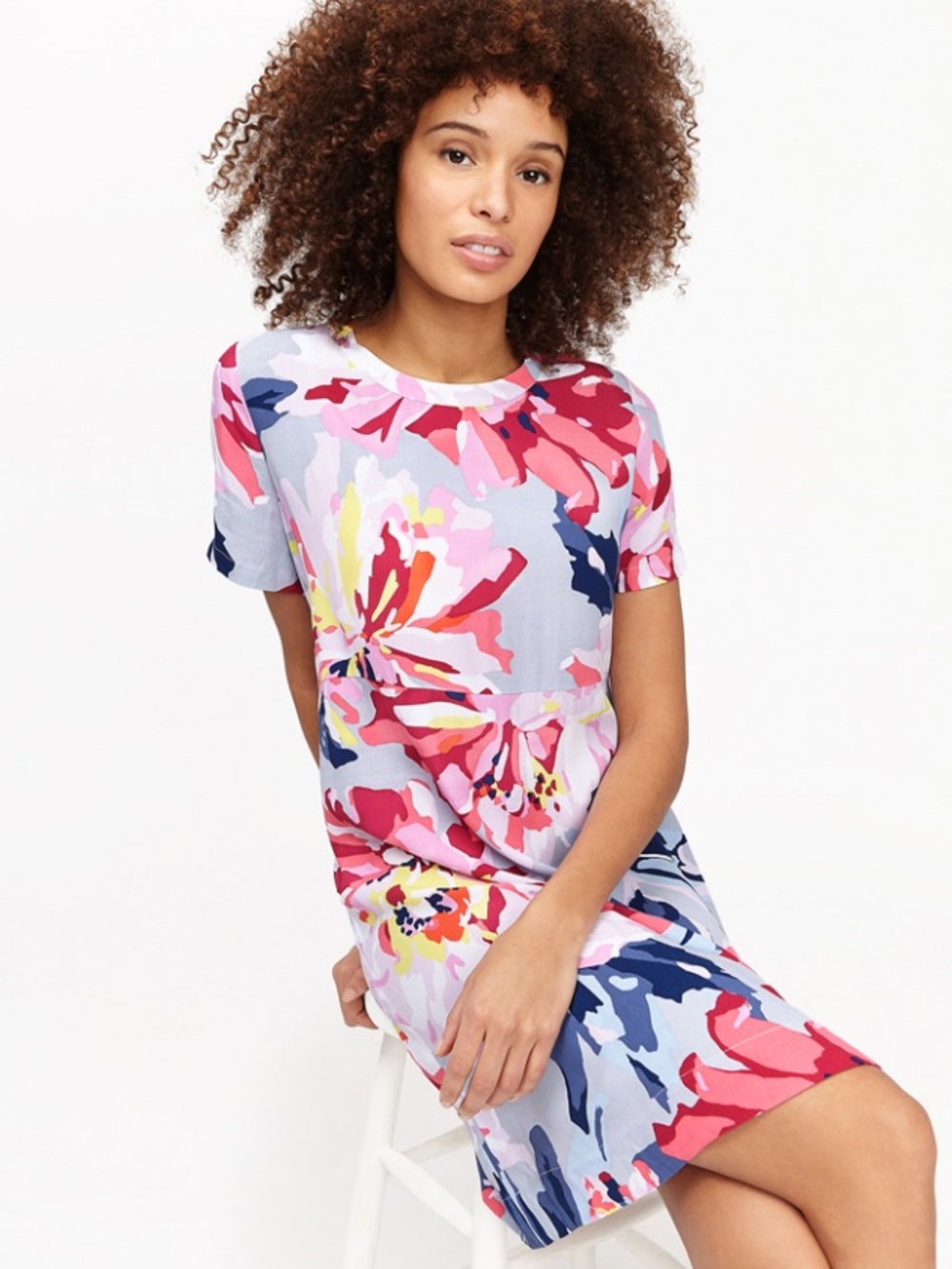 Joules Multicolor Floral Krista Printed Woven Dress